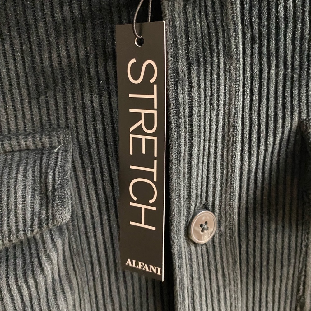 Alfani Black Button Up shirt Retail $140 - Picture 5 of 11